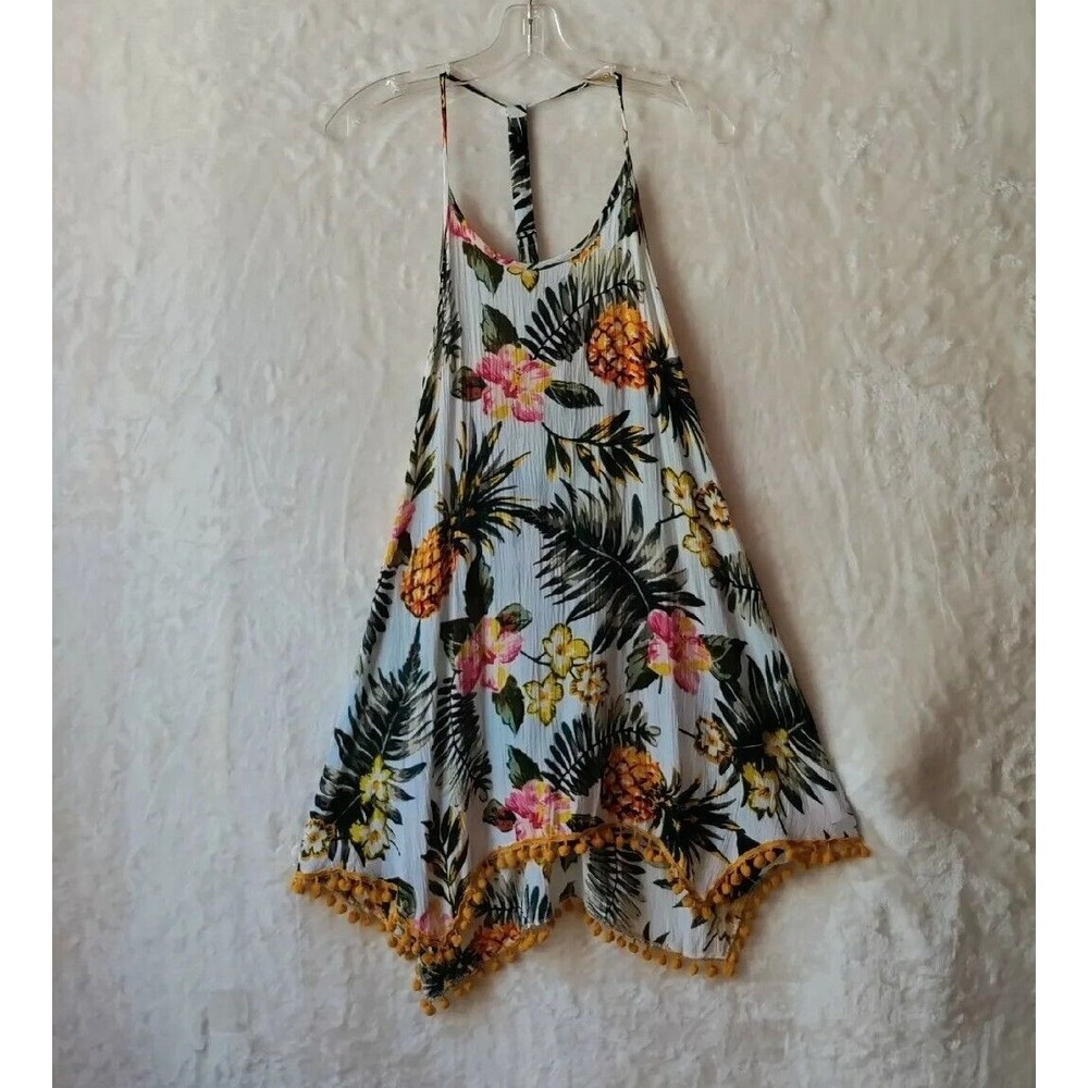 RR Hawaii Resort Floral Print Racer Back Swimsuit Cover-Up Women's Size S/M